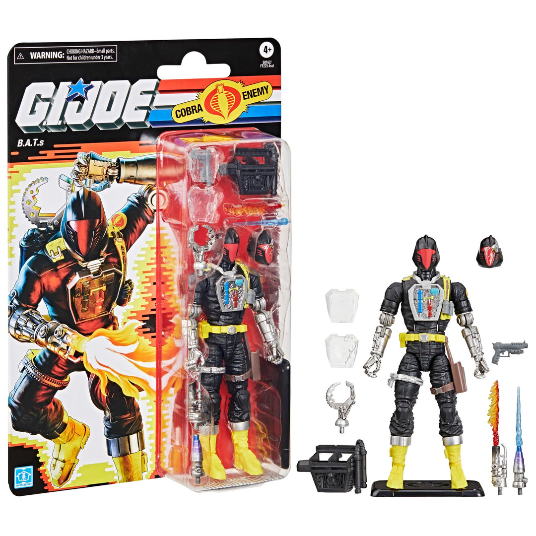 G.I. Joe Classified Series Retro Cardback B.A.T. (Battle Android Trooper), Collectible 6 Inch Action Figure with 11 Accessories