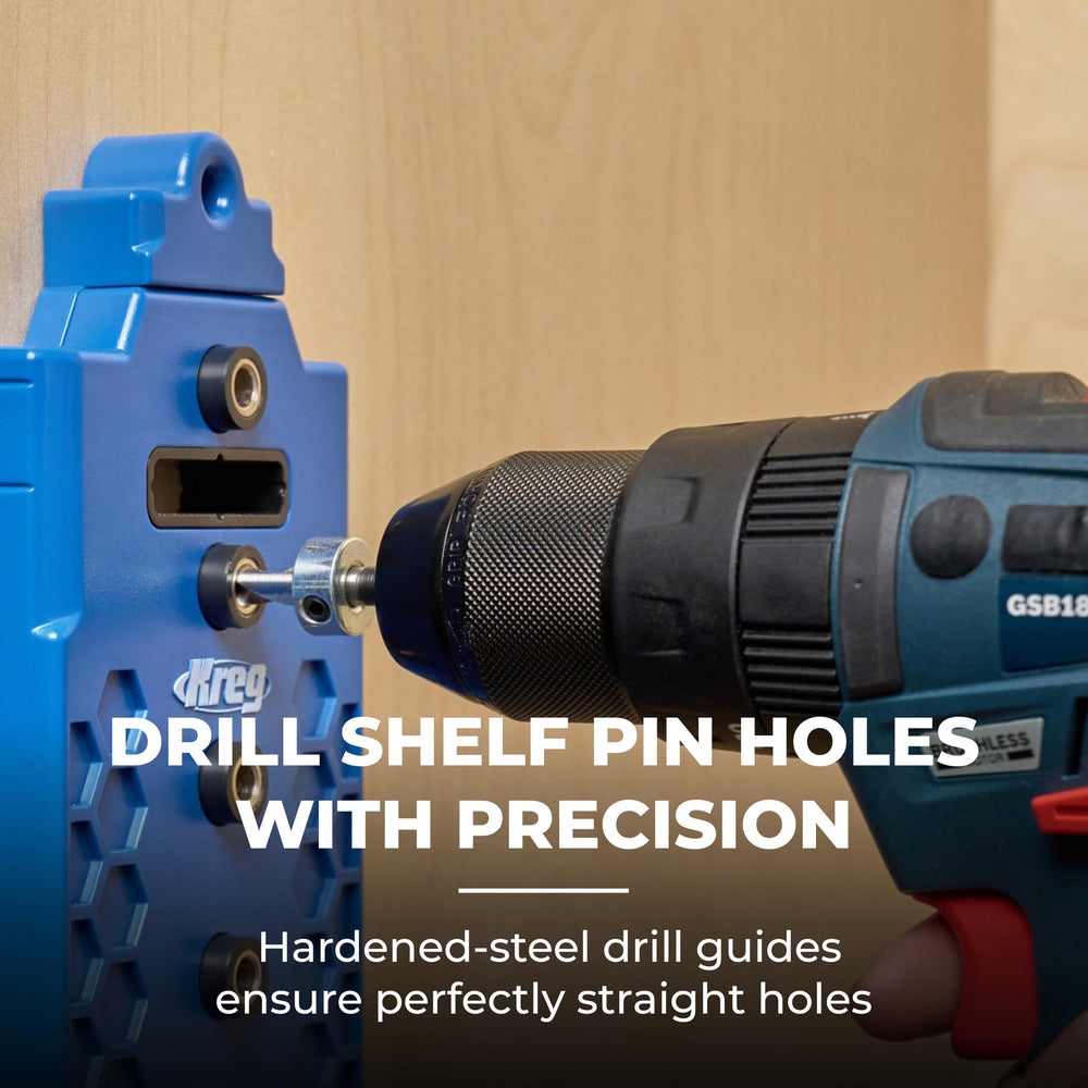KREG KMA3232 Shelf-Pin Jig 5 mm - Drilling Guide for Shelves - Shelf Pin Drilling Jig - Steel-Enforced Drill Guide - Woodworking Tools & Accessories Retail $39.99