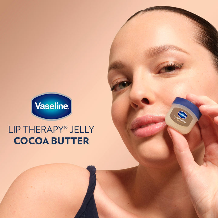Vaseline Lip Balm Mini 2 ct Cocoa Butter For Dry Cracked Skin Hydrating Lip Balm 0.5 oz