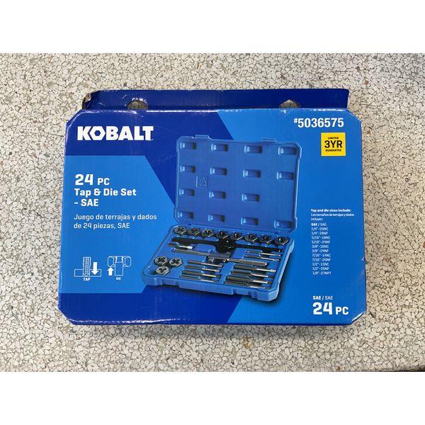Kobalt 24 PC Tap & Die Set - SAE, 3YR Guarantee Retail $40.00