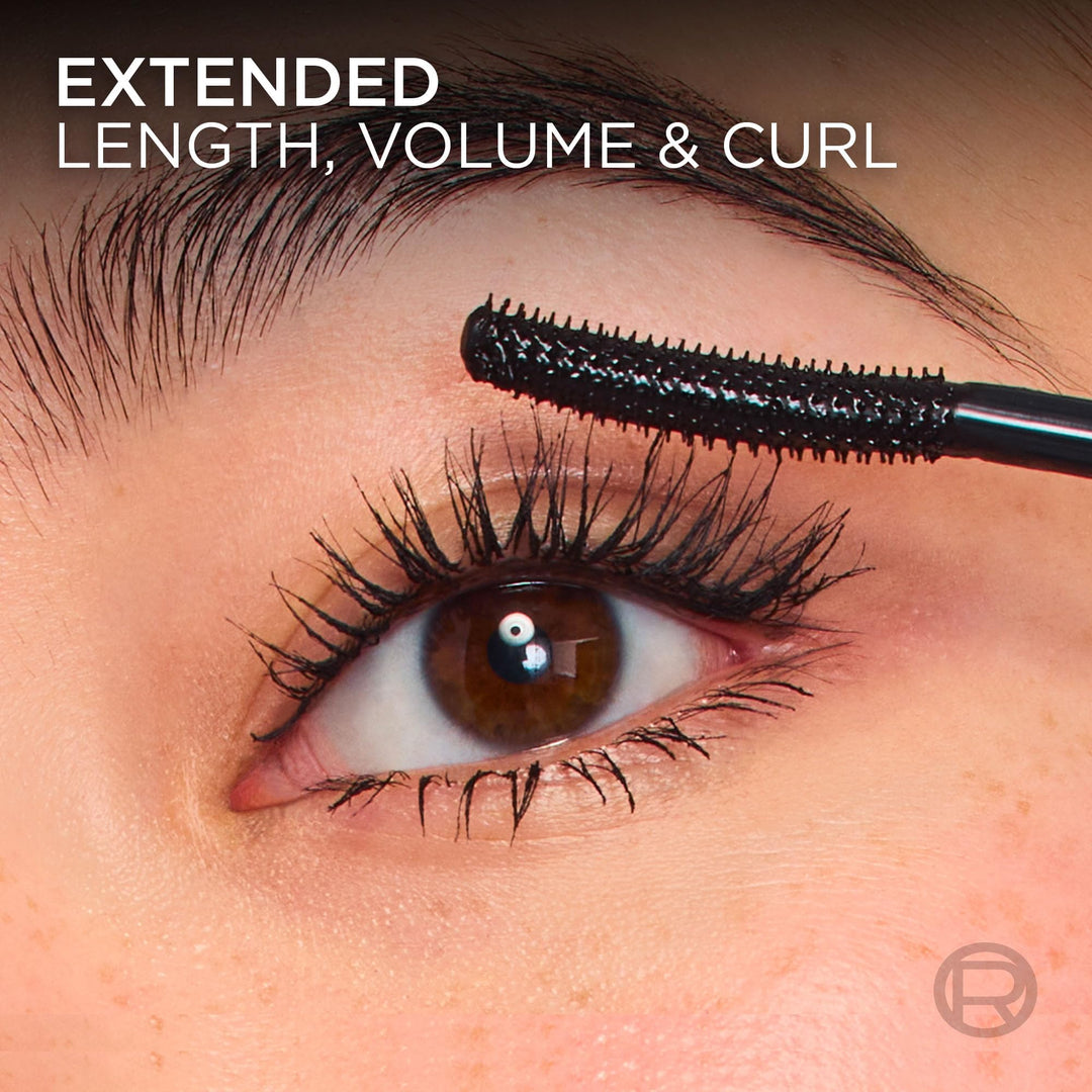 L'Oreal Paris Extensionist Mascara, Lengthening, Volumizing, and Curling Formula For a Lash Extension Eye Makeup Look, Washable Blackest Black Retail $15.99