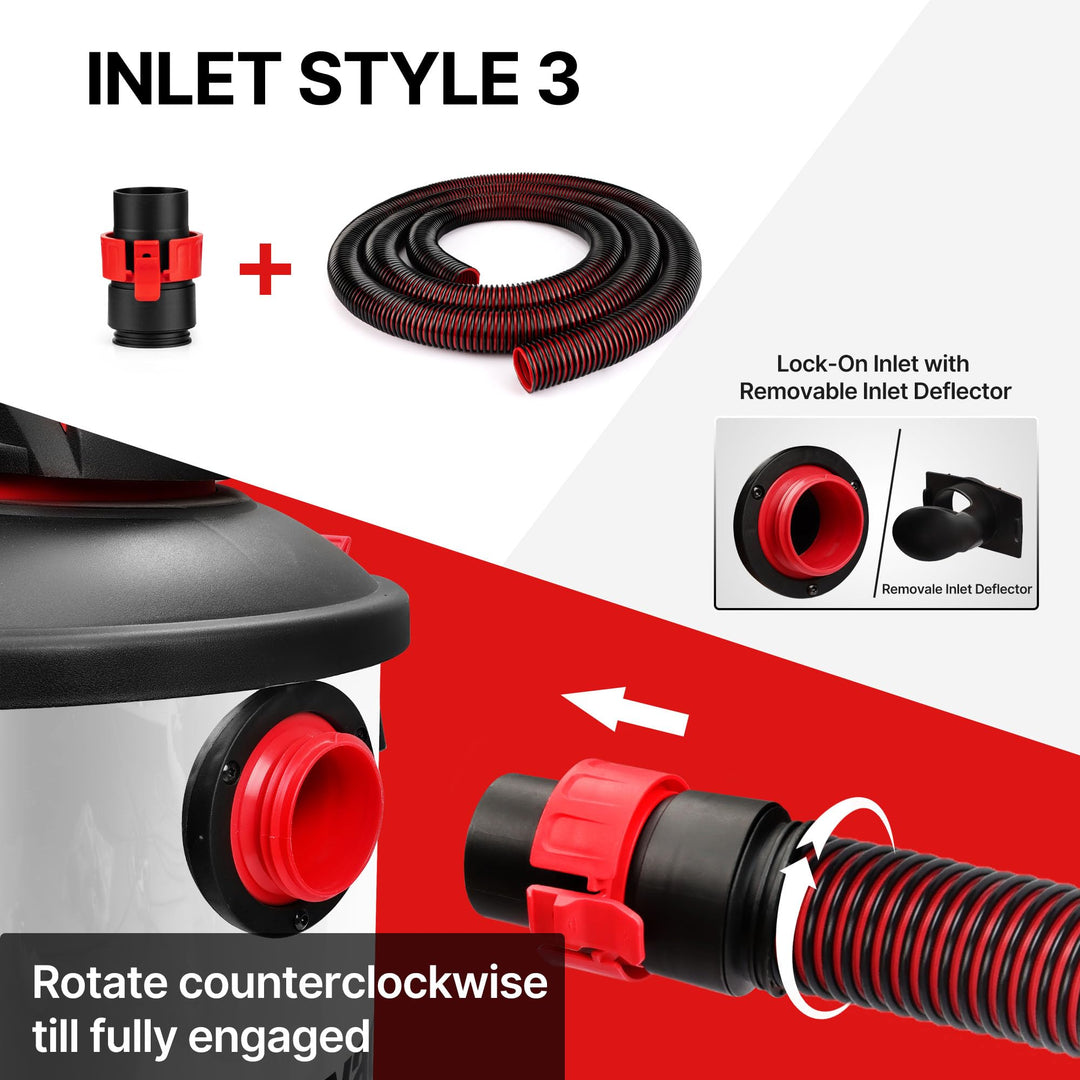 Shop-Vac Premium Universal Hose Plastic 12'X 1-7/8", Replacement Hose Compatible with Rigid, Dewalt, Husky, Craftsman, Bauer, Masterforce Vacuum Cleaners Retail $54.98