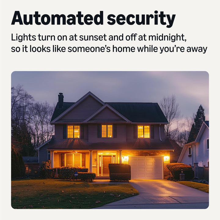 Amazon Basics Smart Indoor LED Light Bulb, Sunset-to-Midnight Activated, Works with Alexa Only, Tunable White, 7.5 W, 1-Pack Retail $11.99