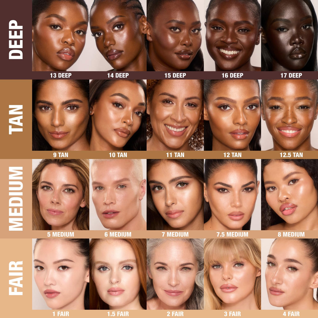 Charlotte Tilbury Unreal Skin Tint & Sheer Glow Hydrating Foundation Stick - Cream Foundation Makeup with Sheer-to-Light Coverage & a Buildable Formula - Blurring, Smoothing & Nourishing - 5 Medium
