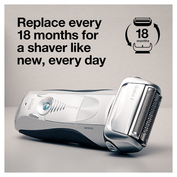 Braun Series 7 70S Electric Shaver Head Replacement Cassette Ã¢â‚¬â€œ Silver