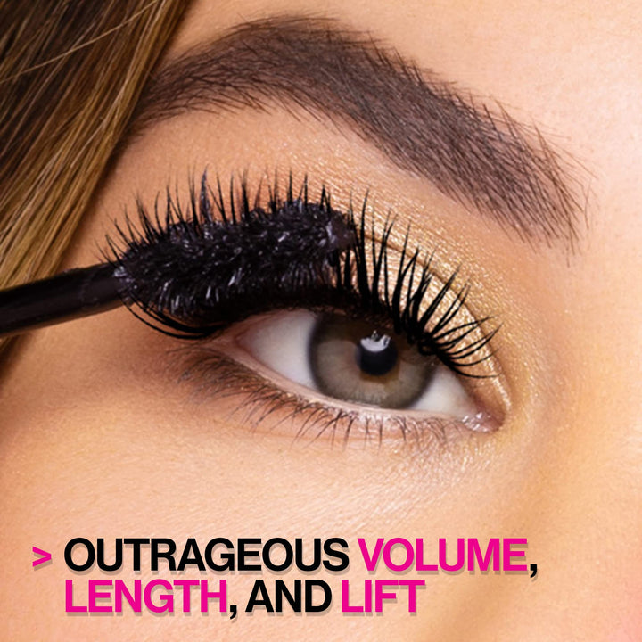 wet n wild Big Poppa Mascara- Volumizing, Lifting, Lengthening, Nourishing, Paraben Free, Cruelty-Free & Vegan - Blackest Black