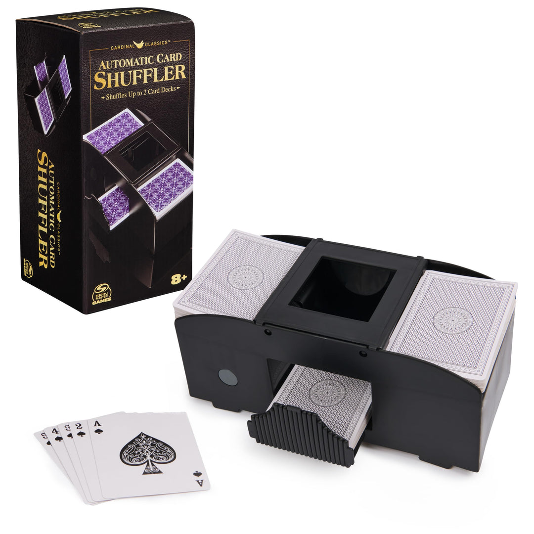 Spin Master Games, Cardinal Classics Premium Automatic Card Shuffler for Poker & Other Games, Family Game Night, Easy-to-Use for Adults & Kids, for Ages 8 & Up Retail $6.88