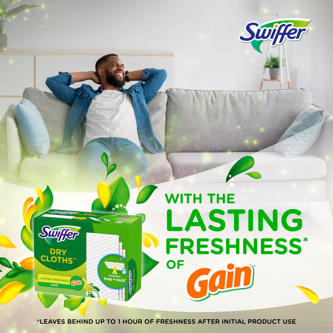 Swiffer Sweeper Dry Sweeping Cloth Refills, Gain Original, 32 Count