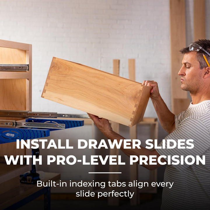 Kreg KHI-Slide Drawer Slide Jig - Drawer Slide Jig Kit - Drawer Slide Tool - for Cabinets, Drawers, Desks & More - Easily Install Drawer Slides - Set of 2 Retail $32.98