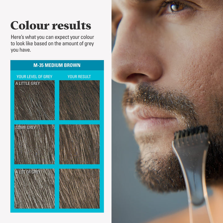 JUST FOR MEN Color Gel Mustache & Beard M-35 Medium Brown 1 ea