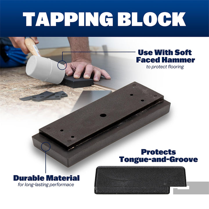MARSHALLTOWN Flooring Installation Kit Tapping Block, Block Only, for LVP Laminate, TB7