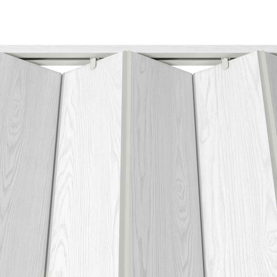 Techni Home Studio Series 48" W x 80" H PVC Foldable Accordion Door, Trimmable, Flexible Single Layer Panels, White Oak Retail $67.00