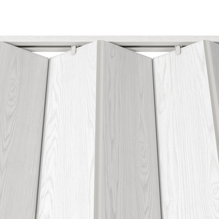 Techni Home Studio Series 48" W x 80" H PVC Foldable Accordion Door, Trimmable, Flexible Single Layer Panels, White Oak Retail $67.00