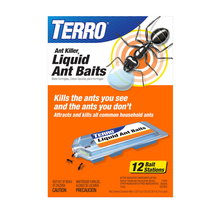 TERRO Ant Killer Bait Stations T300B - Liquid Bait to Eliminate Ants - Bait System - 12 Count Stations for Effective Indoor Ant Control Retail $12.99