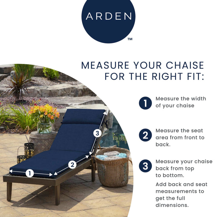 Arden Outdoor Chaise Lounge Cushion, 22 x 77, Rain-Proof, Fade Resistant Black Cabana Stripe Retail $74.99