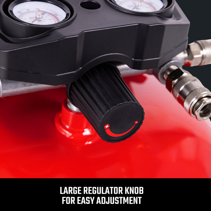 Craftsman Air Compressors 6 Gallon Portable Pancake Air Compressor,Oil Free Max 150 Psi 1.0HP 2.6 CFM@90PSI Electric Air Compressor Shop Air Compressor, CMXECXA02106410 Retail $199.97