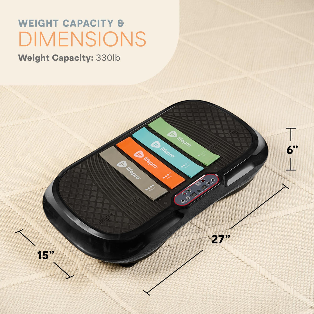 Lifepro Waver Vibration Plate Exercise Machine – High-Intensity Vibration Plate for Lymphatic Drainage – Full-Body Workout Vibrating Platform with Loop Bands – Fitness Equipment for Strength & Toning Retail $199.99