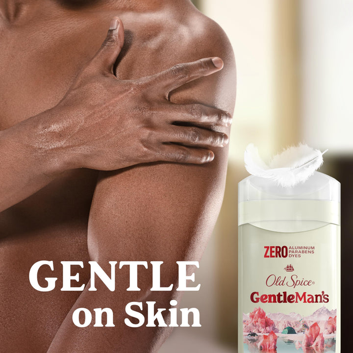 Old Spice GentleMan's Aluminum Free Dry Feel Deodorant for Men, 24/7 Lasting Freshness, Gentle on Skin with Skin Conditioners, Himalayan Sea Salt + Glacier Water Scent, 3.0 oz