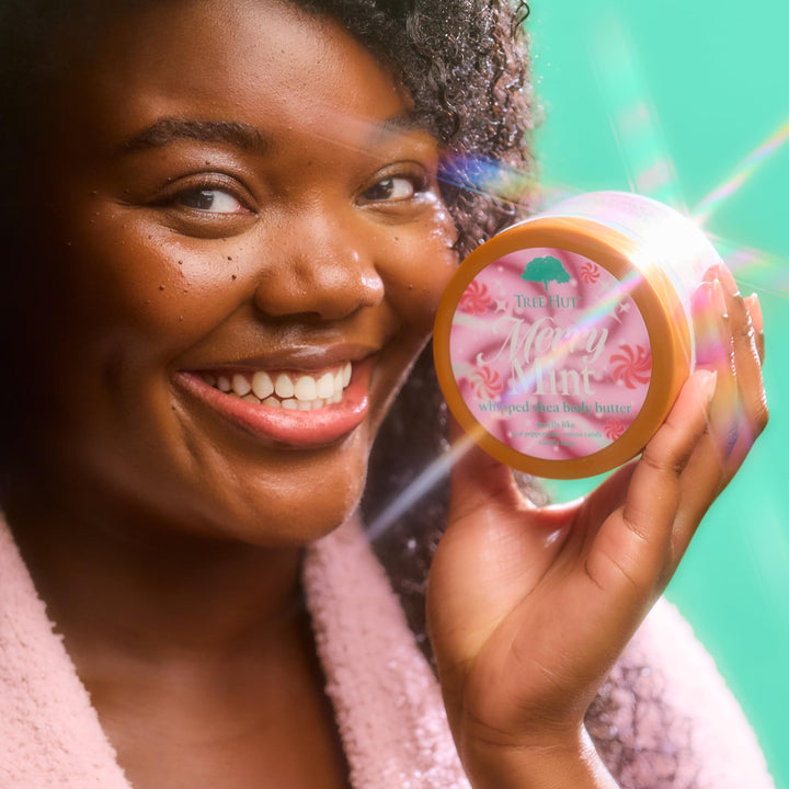 Tree Hut Merry Mint Whipped Shea Body Butter, Long-Lasting Hydration for Soft, Smooth Skin, Nourishing Essential Body Care, Lightweight Moisturizer, 8.4 fl oz