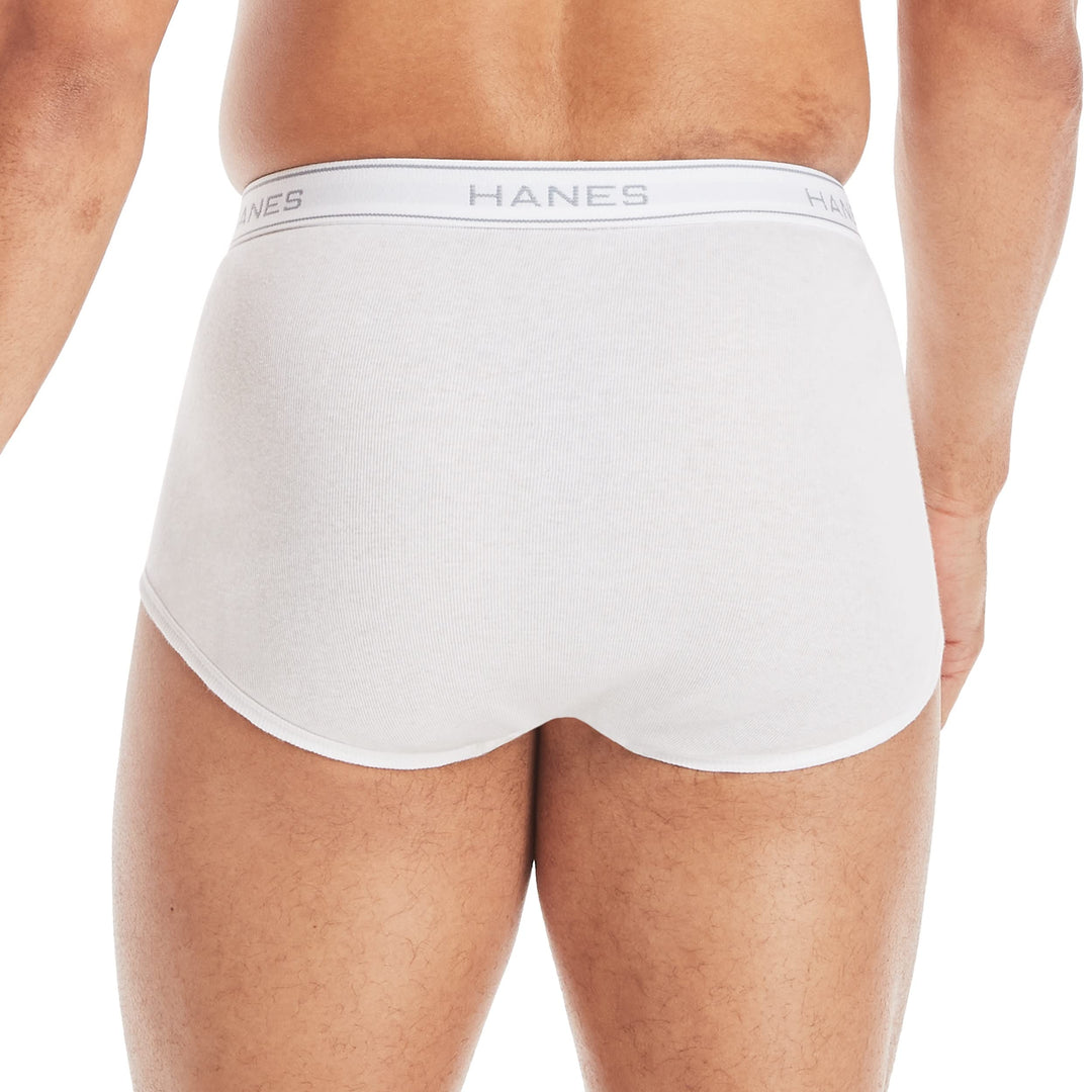Hanes Mens Moisture-wicking Cotton Briefs, Available In White And Black, Multi-packs, White - 6 Pack, Large US Retail $11.98