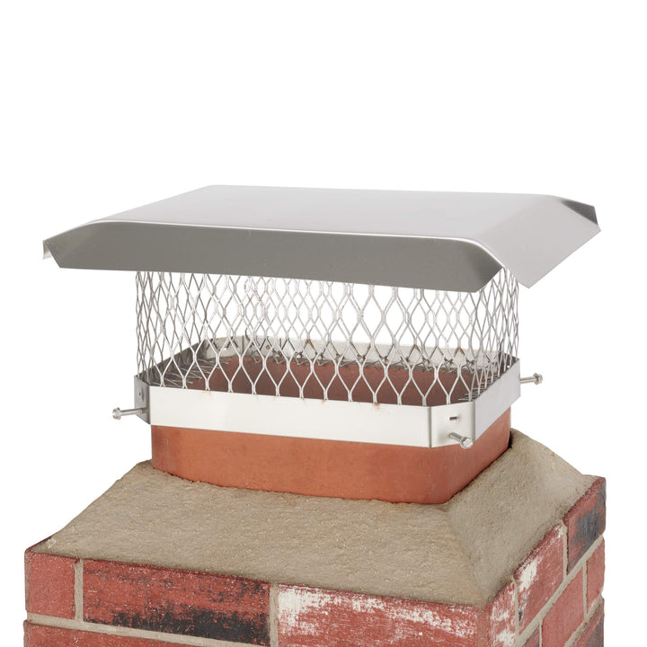 Shelter 9"x 13" Single Flue Bolt-On Chimney Cap, Fully Assembled, Stainless Steel Retail $106.54
