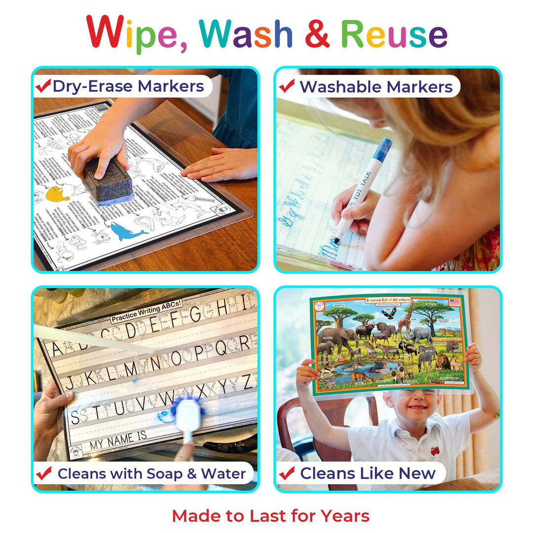 Tot Talk Solar System Explorer Educational Placemat for Kids - Double-Sided, Waterproof, Wipeable - Made in USA - Learn Planet Names and Facts, Front and Back Activities - 11.5" x 17.5" Retail $5.00