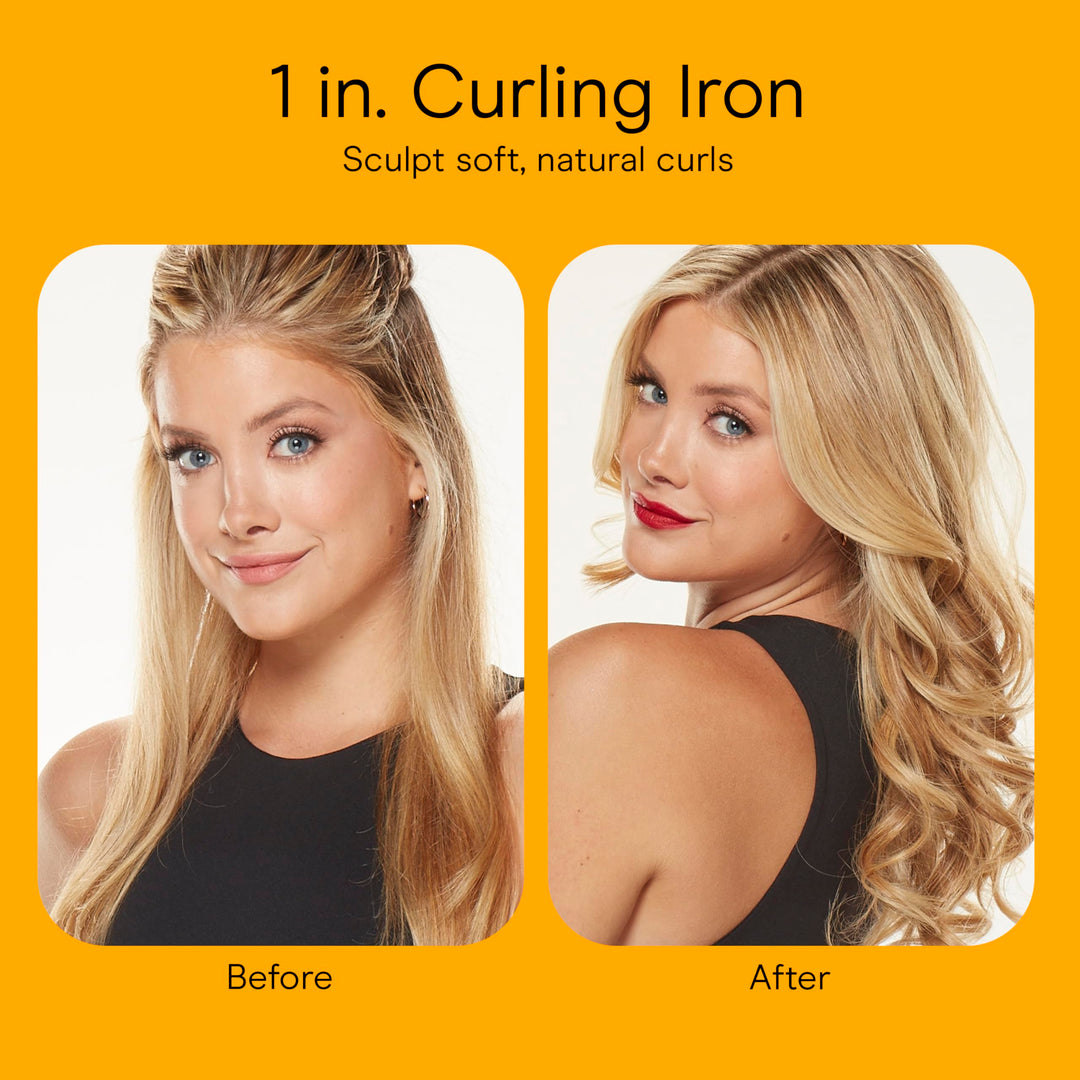 Conair Instant Heat 1-Inch Curling Iron, 1-Inch Barrel Produces Classic Curls, Hair Curler for Short, Medium, and Long Hair, 25 Heat Setting Curling Iron, Black Retail $19.99