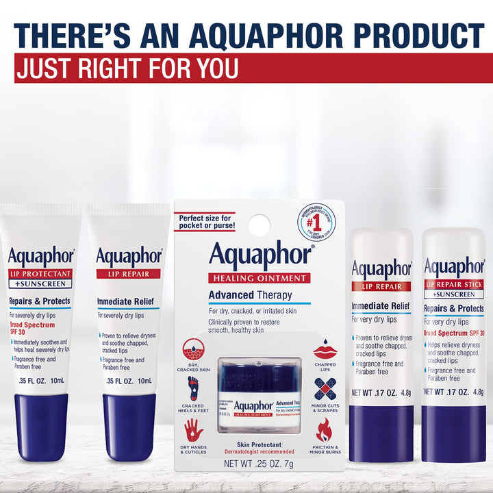 Aquaphor Lip Repair Stick, Moisturizing Lip Balm Pack, Relieves Dryness, 0.17 Oz Stick, Pack of 2 Retail $8.39