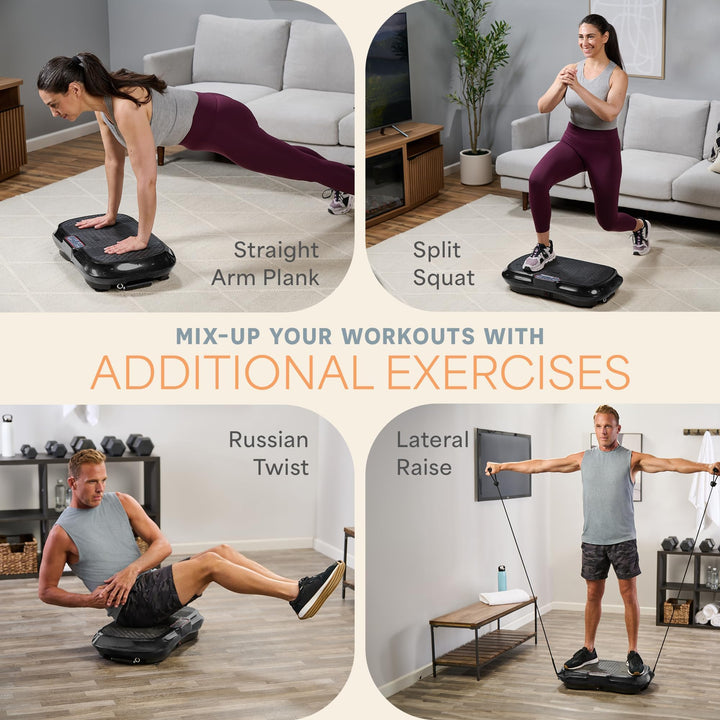 Lifepro Waver Vibration Plate Exercise Machine – High-Intensity Vibration Plate for Lymphatic Drainage – Full-Body Workout Vibrating Platform with Loop Bands – Fitness Equipment for Strength & Toning Retail $199.99