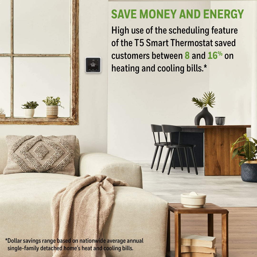 Honeywell Home RTH8800WF2022, T5 WiFi Smart Thermostat, 7 Day-Programmable Touchscreen, Alexa Ready, Geofencing Technology, Energy Star, C-Wire Required Retail $99.99