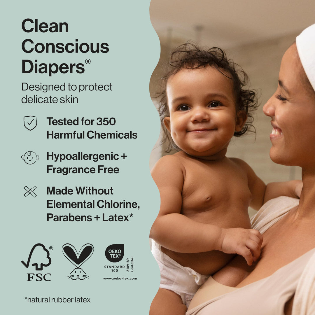 The Honest Company Comfort Dry Disposable Diapers for Sensitive Skin, Hypoallergenic, All The Alpacas + Turtle Time, Club Box Size 1 (8-14 lbs) 78 Count Retail $29.99