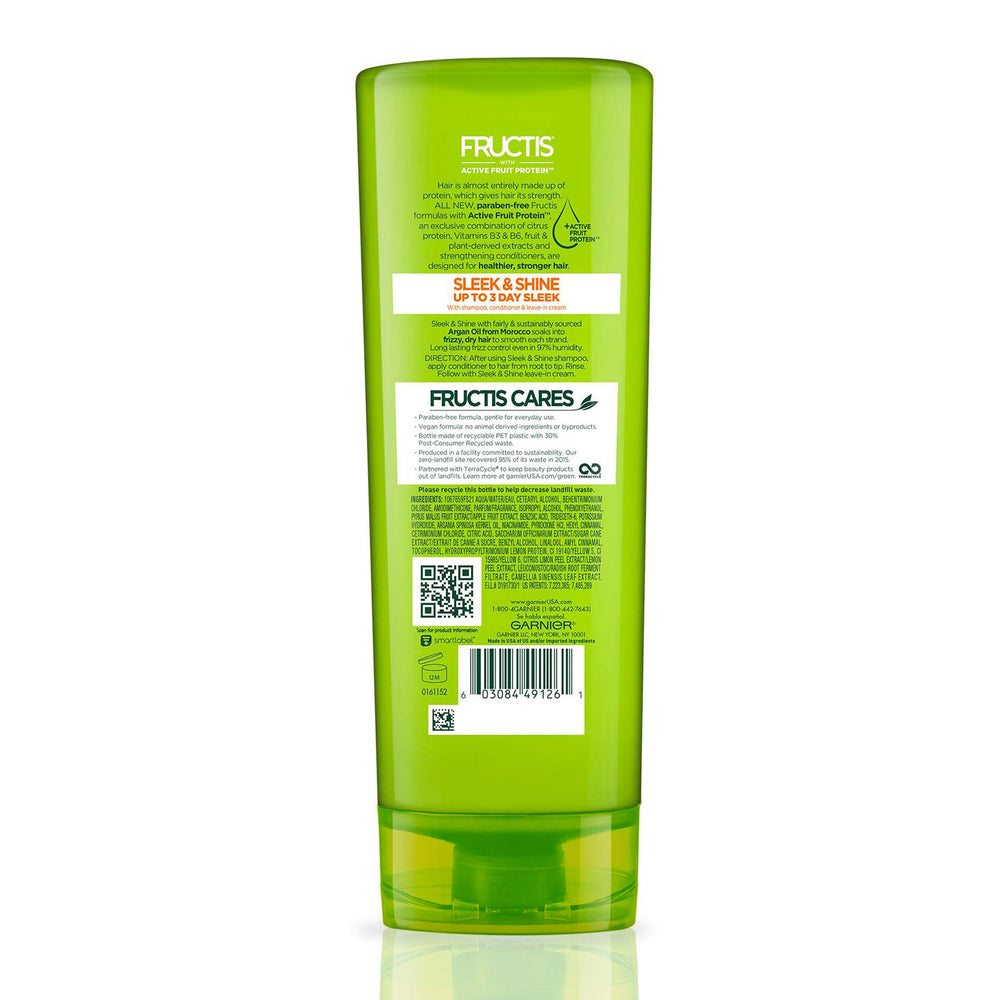 Garnier Fructis Sleek and Shine Conditioner, Frizzy, Dry, Unmanageable Hair, 12 fl; oz. Retail $3.49