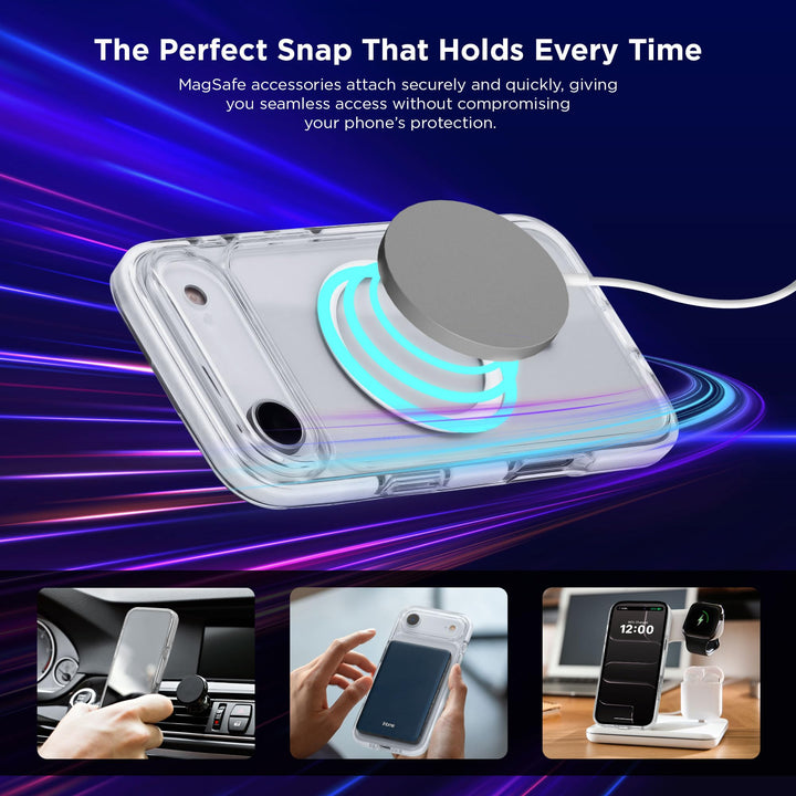 iHome Magsafe Velo Case for iPhone, Shockproof, MagSafe Compatible, Camera Guard (Clear, iPhone Air) Retail $19.99