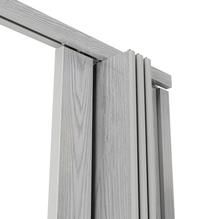 48" W Premium Foldable Accordion Doors, Double Walled Heavy Duty Folding Doors for Interior, Privacy Room Divider, Grey Retail $103.00