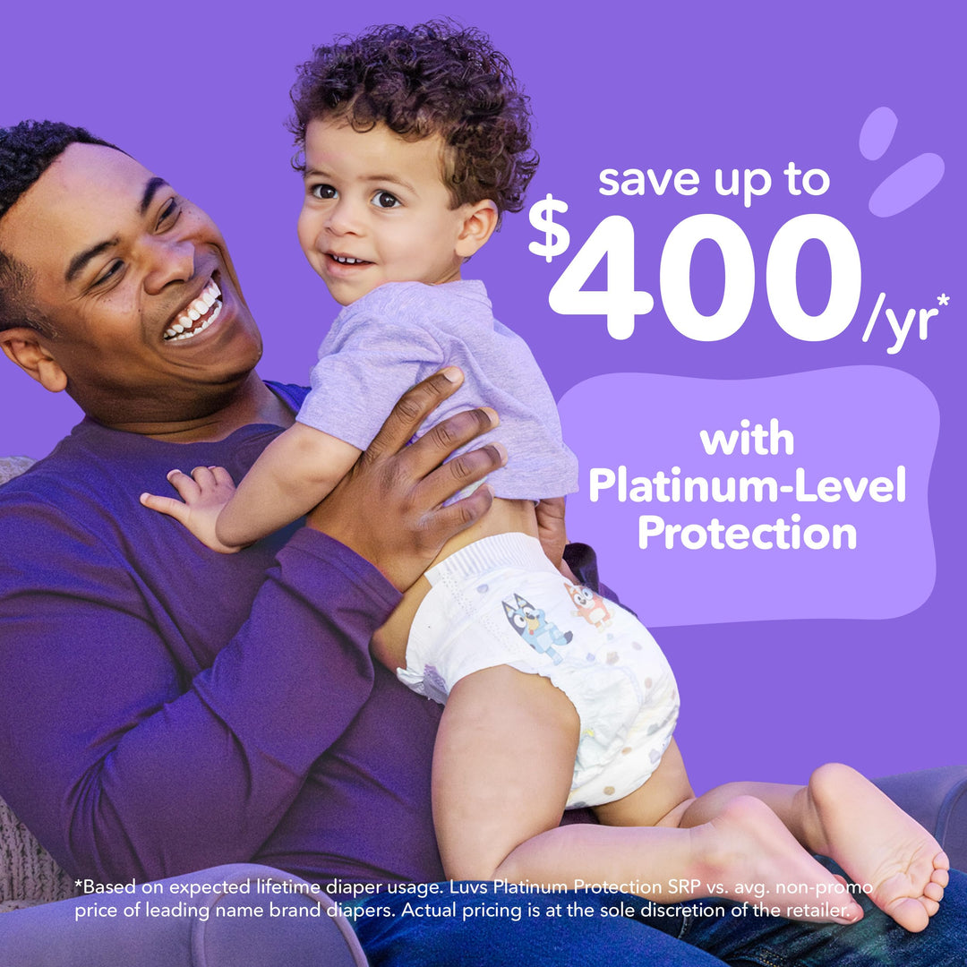 Luvs Diapers - Size 3, 100 Count, Bluey Platinum Protection Baby Diaper