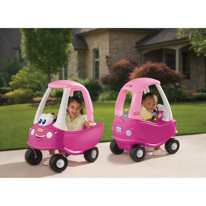 Little Tikes Princess Cozy Coupe Ride-On Toy - Toddler Car Push and Buggy Includes Working Doors, Steering Wheel, Horn, Gas Cap, Ignition Switch - For Boys and Girls Active Play , Magenta Retail $59.00