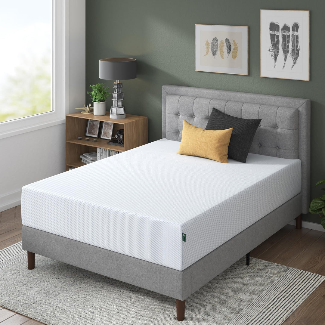ZINUS 12 Inch Green Tea Cooling Gel Memory Foam Mattress, Fiberglass Free, Cooling Gel Foam, Pressure Relieving, CertiPUR-US Certified, Mattress in A Box, Queen Retail $228.00