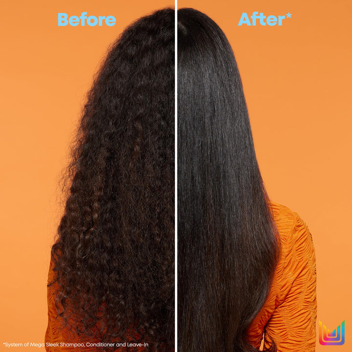 Matrix Mega Sleek Conditioner - Smoothing and Detangling, Moisturizes and Adds Shine, For Dry, Damaged & Frizzy Hair, Salon Professional Conditioner, With Shea Butter, Vegan, 10.1 Fl Oz