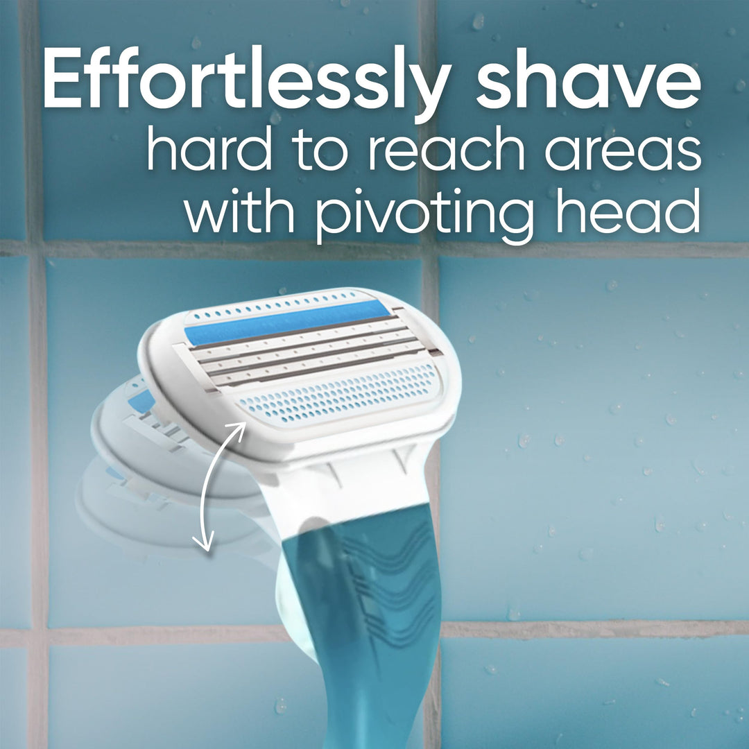 Gillette Venus Smooth Women's Razor Handle + 6 Refills with Soft-Grip Gel Handle Retail $19.94
