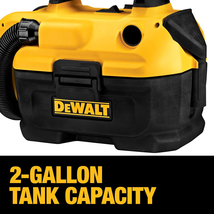 DEWALT 20V MAX Cordless Shop Vac, Wet Dry Vacuum Cleaner, Portable 2 Gallon Wet Dry Vac, Strong Suction Shop Vacuum with Hepa Filter, Tool Only (DCV580H) Retail $199.00