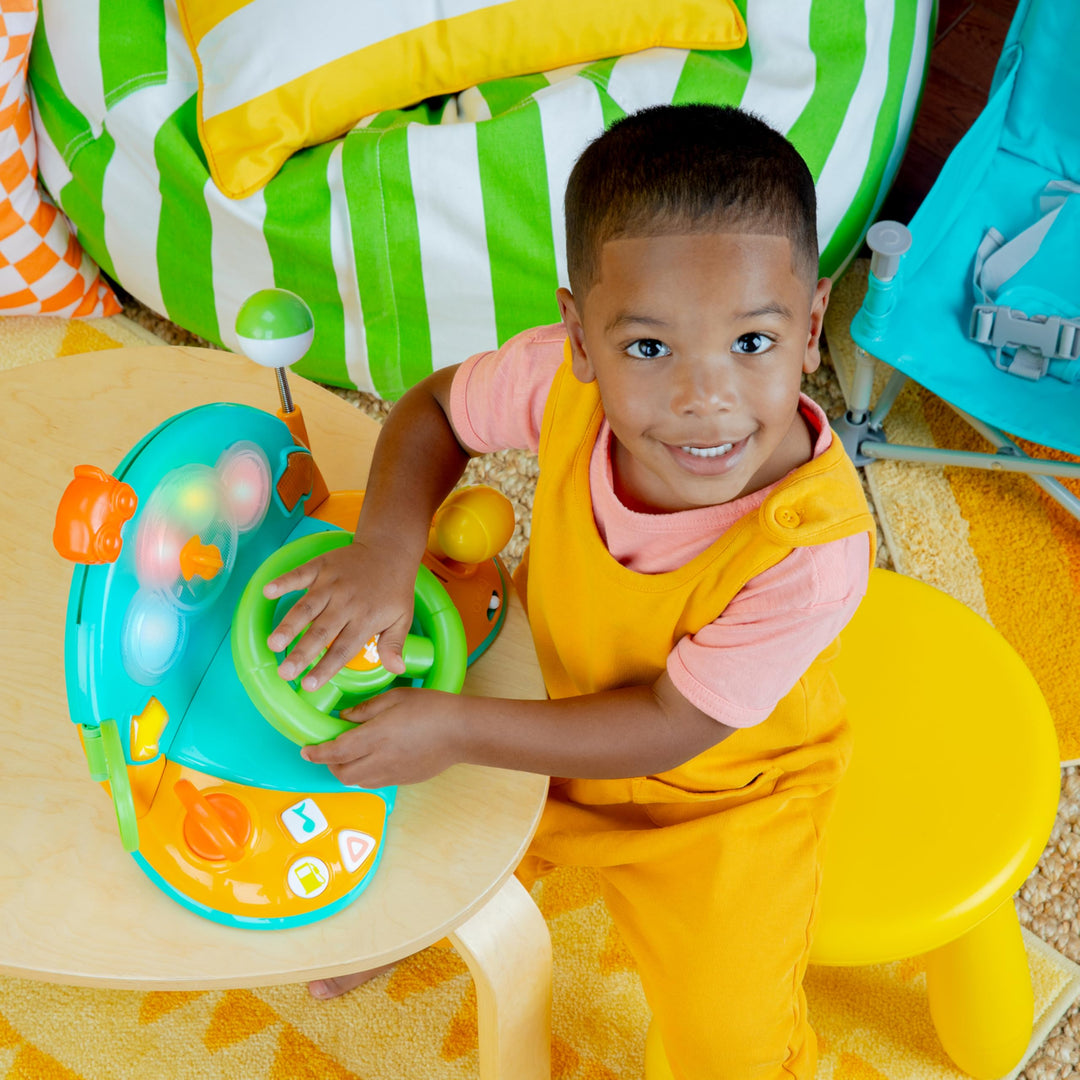 Bright Starts Lights and Colors Driver Toy Steering Wheel with Car Sounds for Pretend Play - Green, 6 Months and up Retail $19.99