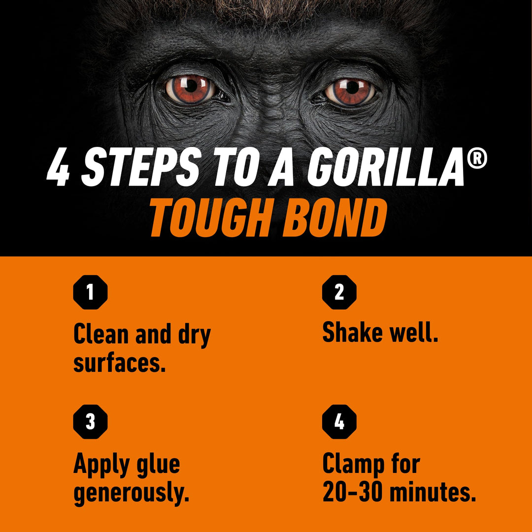 Gorilla Wood Glue, 18 Ounce Bottle, Natural Wood Color, (Pack of 1) Retail $5.99