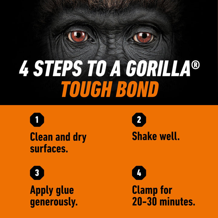 Gorilla Wood Glue, 18 Ounce Bottle, Natural Wood Color, (Pack of 1) Retail $5.99