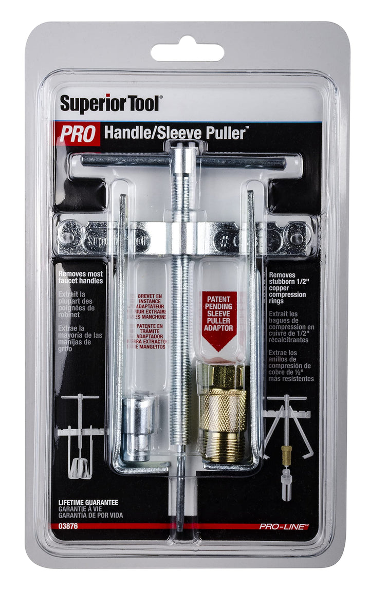 Superior Tool 03876 Pro Handle & Sleeve Puller, Gray Retail $22.58