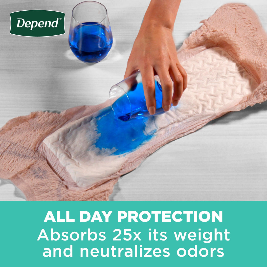 Depend Fresh Protection Adult Diapers, Incontinence & Postpartum Bladder Leak Underwear for Women, Disposable, Maximum, Small, Blush, 32 Count, Packaging May Vary