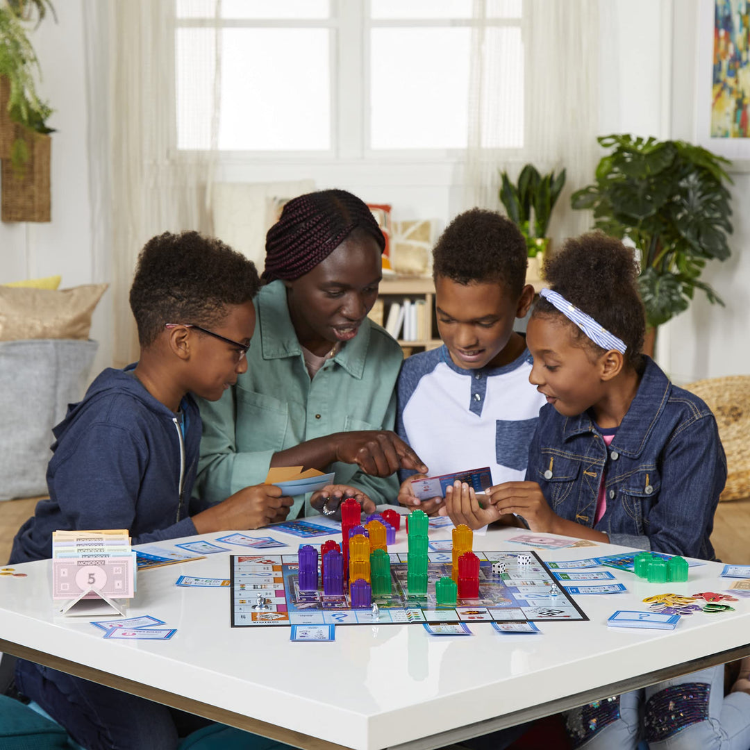 Monopoly Builder Board Game for Kids and Adults, Strategy Games, Family Board Games, for Kids 8 and Up, 2-4 Players Retail $18.97