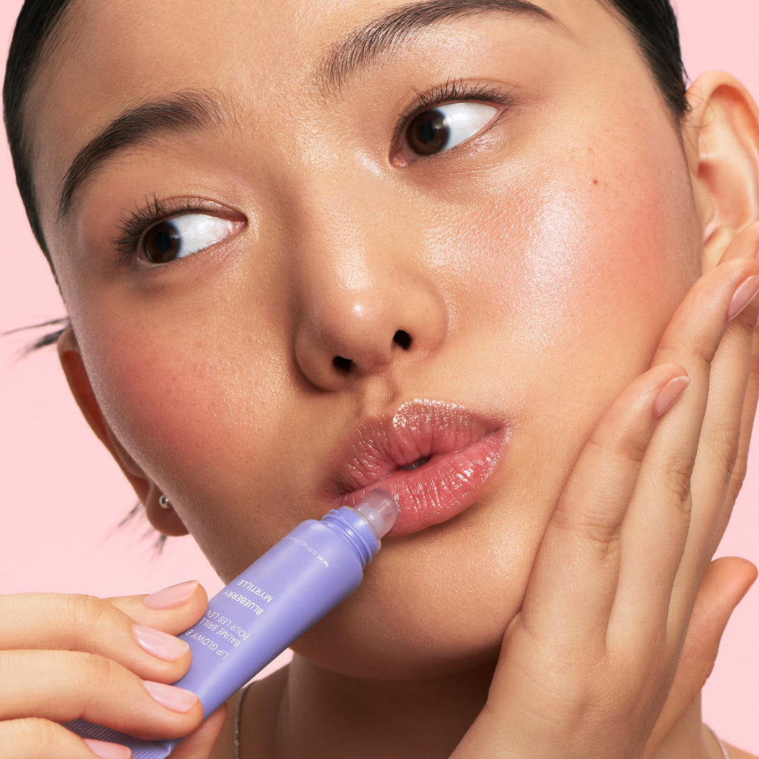 LANEIGE Lip Glowy Balm, Blueberry: Sheer Tinted Lip Moisturizer with Shea Butter, for Hydrating Shine & Soft Lips