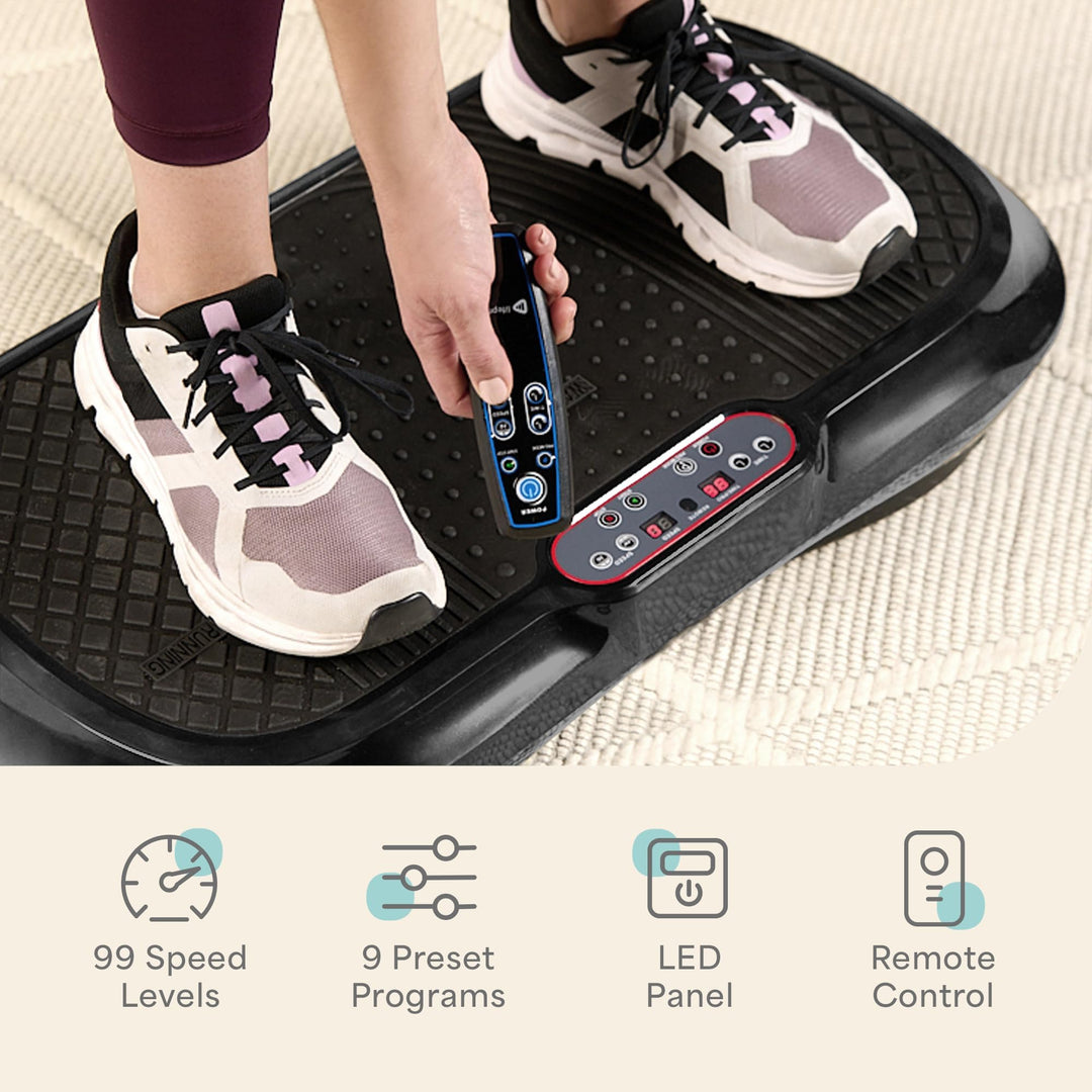 Lifepro Waver Vibration Plate Exercise Machine – High-Intensity Vibration Plate for Lymphatic Drainage – Full-Body Workout Vibrating Platform with Loop Bands – Fitness Equipment for Strength & Toning Retail $199.99