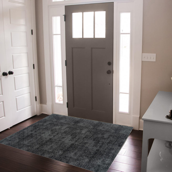 Gertmenian Indoor Transitional Area Rug - 6x9 Medium, Non-Shedding, Ideal for High Traffic in Living Room, Bedroom, Entryway - Geometric, Dark Grey, 26850 Retail $129.99