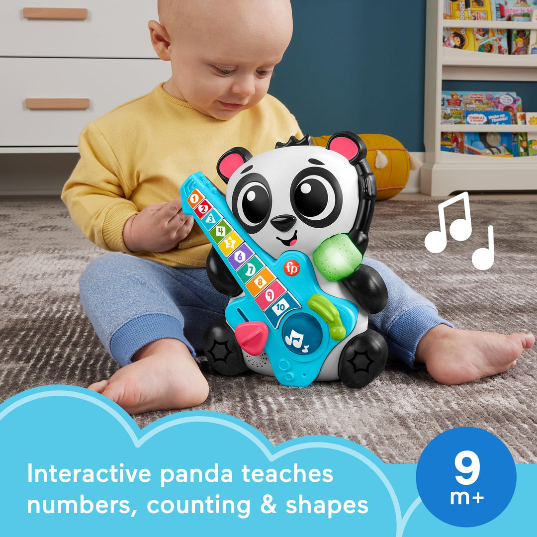 Fisher-Price Baby Learning Toy Link Squad Jam & Count Panda with Music & Lights for Ages 9+ Months, Compatible Only with Link Squad Items Retail $21.59